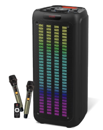 FINGERS RollingParties-110 Bluetooth Trolley Speaker with Powerful 110 W Deep Bass, Bundled 2 Wireless Mics & Additional 2 Mics, 8-Hour Play time, Guitar Input, TWS Support