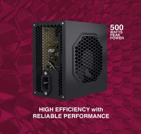 FINGERS BlackBox-500 High Efficiency, Rich Black, 500w Power Supply SMPS