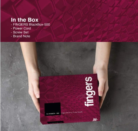 FINGERS BlackBox-500 High Efficiency, Rich Black, 500w Power Supply SMPS