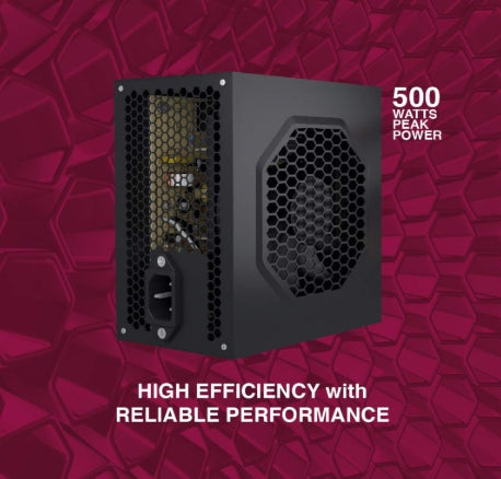 FINGERS BlackBox-500 High Efficiency, Rich Black, 500w Power Supply SMPS