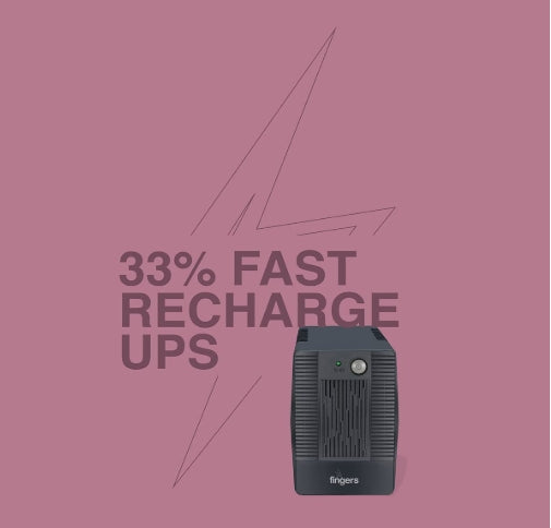 FINGERS FR-630 Fast-Recharge Power Supply UPS (600 VA / 360 W)