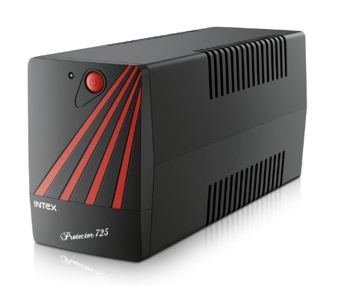 Intex 725 UPS Protector 230V & 360W Output Power | Connect Upto 3 Devices | Power Backup UPS System & Auto Restart | Ideal for Home, Office, Desktop PC & Home-Electronics (Black)