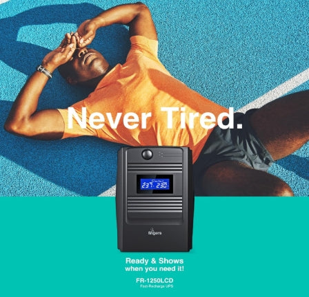 FINGERS FR-1250LCD Line Interactive UPS (High Power Capacity 1200 VA / 720 W, 33% Faster Recharge, Multi-Function Real-time LCD Display)