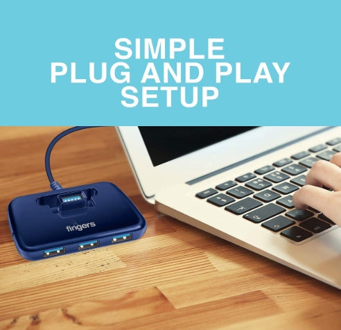 FINGERS Fast T3.0 USB Hub Fast T3.0 USB Hub  (Royal Blue)