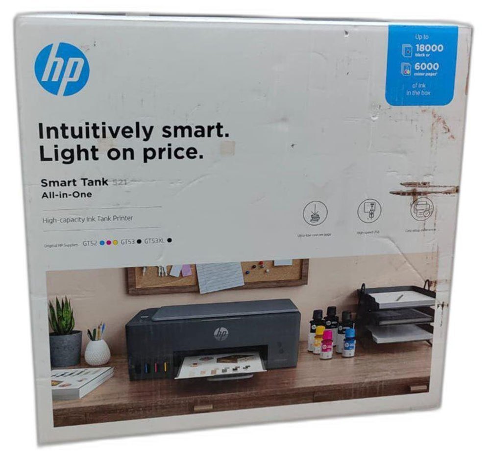 HP Smart Tank 521 All-in-One Printer Multi-function Color Ink Tank Printer  (2 Ink Bottle Included)