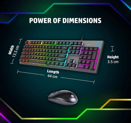 HP KM300F Gaming Keyboard and Mouse Combo Set Designed for Gaming  (Black)