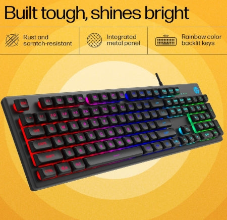 HP KM300F Gaming Keyboard and Mouse Combo Set Designed for Gaming  (Black)