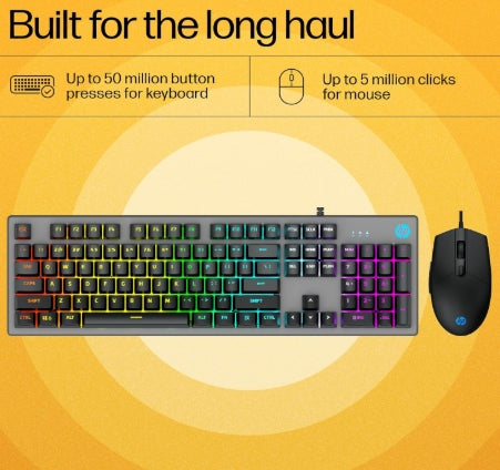 HP KM300F Gaming Keyboard and Mouse Combo Set Designed for Gaming  (Black)