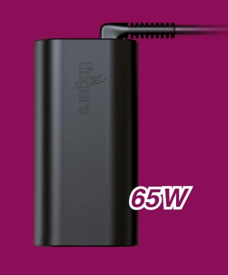FINGERS FL-65W Laptop Power Adapter with 65 W Fast Charging (for Lenovo Laptops with DC USB Pin)