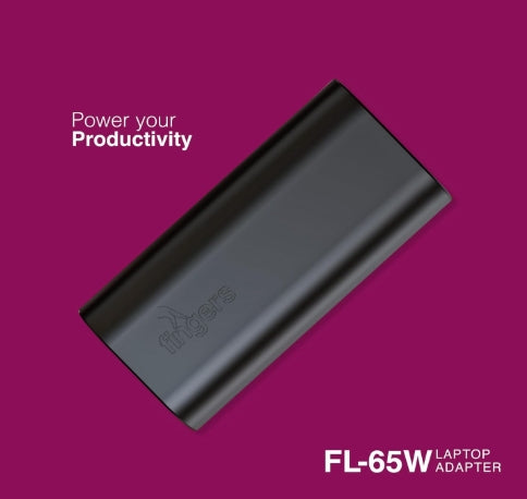FINGERS FL-65W Laptop Adapter For Dell & HP Compaq DC PIN 4.5 x3.0 mm 65 W Adapter with Power Cord Included